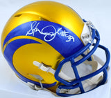 Steven Jackson Autographed Rams Flash Speed Mini Helmet- Beckett W Hologram