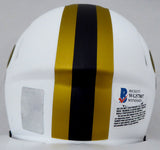 Drew Brees Auto Saints Lunar Eclipse Speed Mini Helmet (Smudged) Beckett WG57807