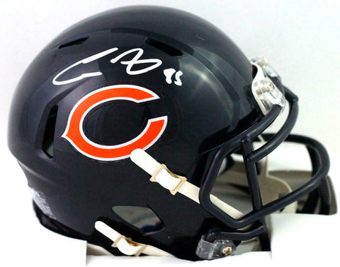 Cole Kmet Autographed Chicago Bears Speed Mini Helmet - Beckett W Auth *White