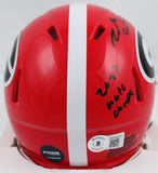 James Cook Signed Georgia Bulldogs Speed Mini Helmet w/Natl Champs-BeckettW Holo