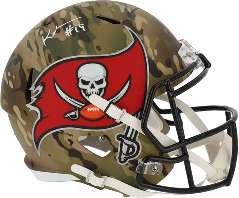 Keyshawn Johnson Tampa Bay Buccaneers Signed CAMO Alternate Replica Helmet