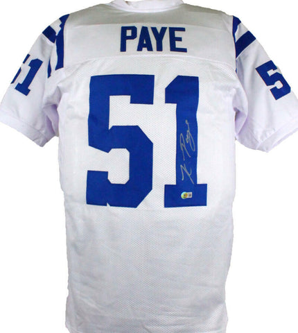 Kwity Paye Autographed White Pro Style Jersey *1- Beckett W Hologram *Silver