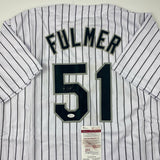 Autographed/Signed Carson Fulmer Chicago Pinstripe Baseball Jersey JSA COA