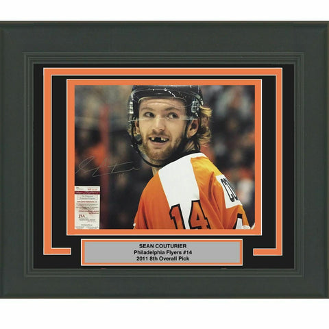 FRAMED Autographed/Signed SEAN COUTURIER Flyers Smiling 16x20 Photo JSA COA Auto