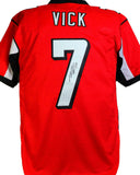 Michael Vick Autographed Red Pro Style Jersey - JSA W Auth *7