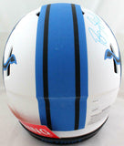 Barry Sanders Autographed Lions Lunar Speed Authentic FS Helmet- JSA W*Baby Blue