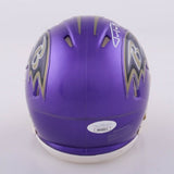 Justin Tucker Signed Baltimore Ravens Mini-Helmet (JSA COA) 5xPro Bowl Kicker