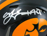 AJ Epenesa Autographed Iowa Hawkeyes Speed Mini Helmet-Beckett W Hologram