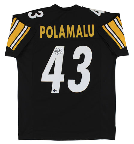 Troy Polamalu Authentic Signed Black Pro Style Jersey Autographed BAS Witnessed