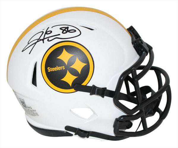 Hines Ward Autographed Pittsburgh Steelers Lunar Mini Helmet Beckett 34103