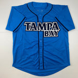 Autographed/Signed Wander Franco Tampa Bay Light Blue Baseball Jersey JSA COA
