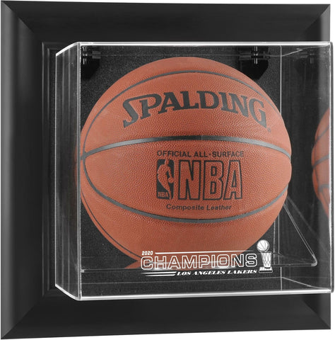 Los Angeles Lakers Black Frmd Wall-Mountable 2020 Finals Champ Basketball Case
