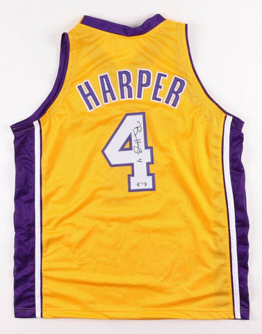 Ron Harper Signed Los Angeles Lakers Jersey (PSA COA) 2xNBA Champion with L.A.