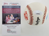 Mike Schmidt Signed Rawlings Baseball w/ Phillies 100 Year Stamp (JSA COA) 3 B.