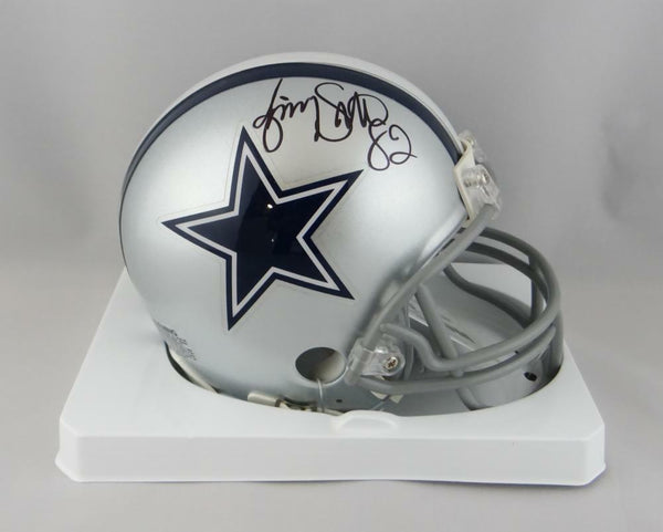 Jimmy Smith Autographed Dallas Cowboys Mini Helmet- Jersey Source Auth *Black