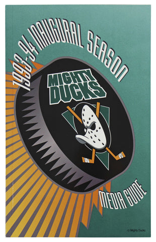 Ducks 1992-93 Mighty Ducks Media Guide Un-signed