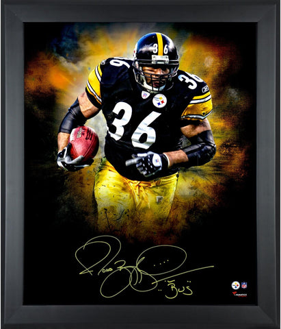 Jerome Bettis Steelers Framed Signed 20'' x 24'' In Focus Photograph