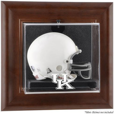 Kentucky Wildcats Brown Framed Wall-Mountable Mini Helmet Disp Case