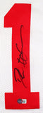 Deion Sanders Autographed White Single Stich Pro Style Jersey-Beckett W Hologram