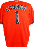 Carlos Correa Autographed Houston Astros Majestic MLB Jersey- Beckett Auth *1