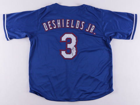 Delino DeShields Jr. Signed Texas Rangers Dallas / Throwback Jersey (JSA COA)