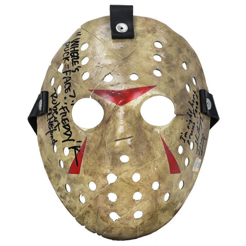 Robert Englund, Ken Kirzinger Autographed Freddy vs Jason Mask