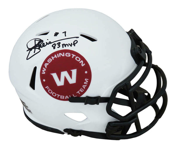 Joe Theismann Signed WFT Lunar Eclipse Riddell Mini Helmet w/83 MVP - (SS COA)