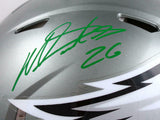 Miles Sanders Signed Eagles F/S Flash Speed Authentic Helmet-Beckett W Hologram