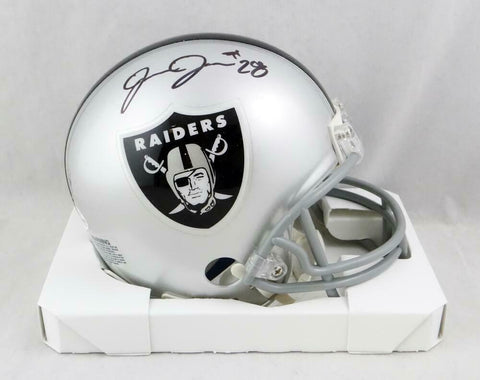 Josh Jacobs Autographed Oakland Raiders Mini Helmet - Beckett W Auth *Black