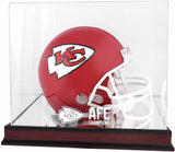 Kansas City Chiefs 2020 AFC Champs Mahogany Logo Helmet Display Case