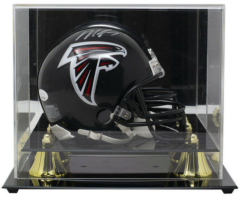 Michael Vick Signed Falcons Black Mini Replica Helmet w/Case JSA ITP