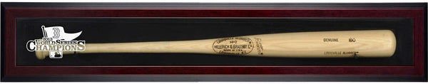 BOS Red Sox 2013 World Series Champs Mahogany Framed Single Bat Case - Fanatics