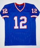 Jim Kelly Autographed Blue Pro Style Jersey- PSA/DNA Authenticated
