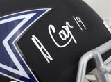 Amari Cooper Autographed Cowboys Matte Black Full Size Speed Helmet JSA WP301497
