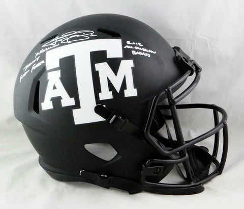 Johnny Manziel Signed Texas A&M Eclipse Speed F/S Helmet w/ 3 Insc - JSA W Auth