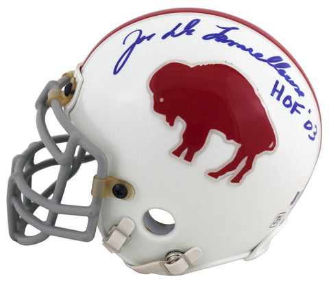 Bills Joe DeLamielleure "HOF 03" Signed Vintage Authentic White Mini Helmet BAS
