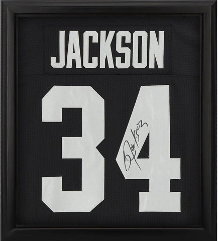 Bo Jackson Raiders Framed Signed Mitchell & Ness Authentic Jersey Shadowbox