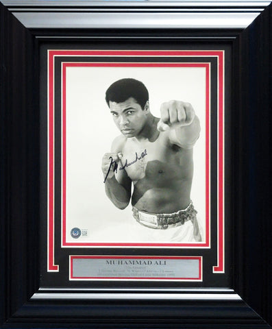 Muhammad Ali Autographed Signed Framed 8x10 Photo Beckett BAS #AB72674