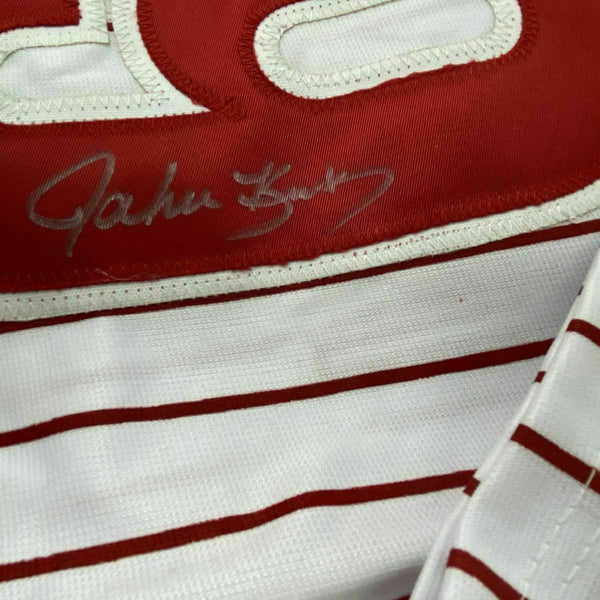 Autographed/Signed John Kruk Philadelphia Grey Baseball Jersey JSA