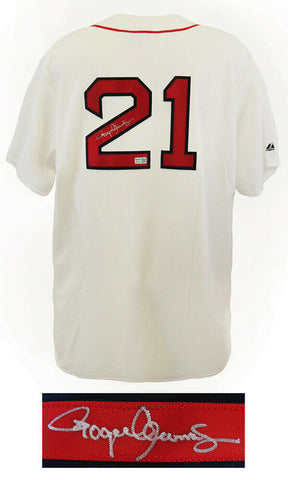Roger Clemens Signed Boston Red Sox White Majestic Replica Jersey (Tri-Star COA)
