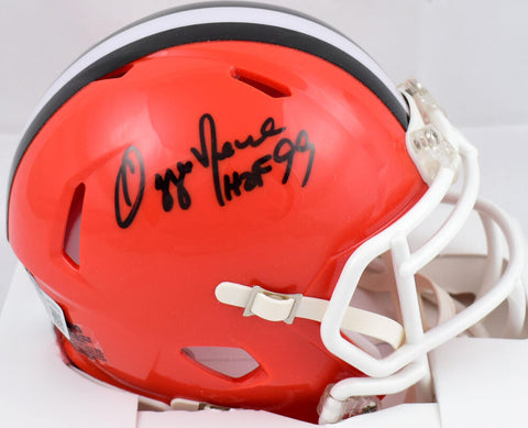 Ozzie Newsome Signed Browns 75-05 Speed Mini Helmet w/HOF- Beckett W Hologram