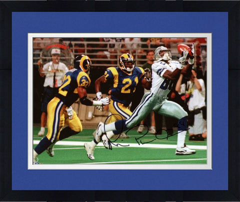 Framed Michael Irvin Dallas Cowboys Signed 8" x 10" vs St. Louis Rams Photo