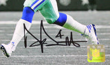 Dak Prescott Autographed Dallas Cowboys 8x10 B/W Photo-Beckett W Hologram *Black