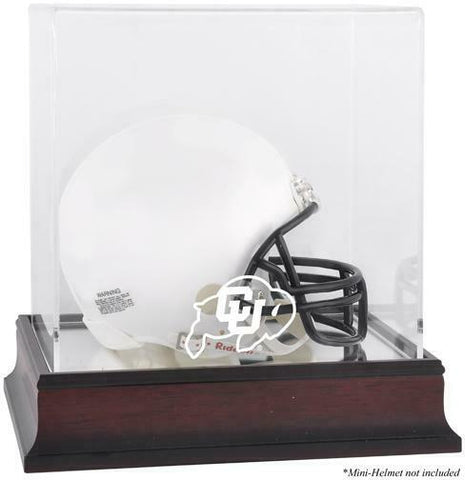 Colorado Buffaloes Mahogany Logo Mini Helmet Display Case-Fanatics