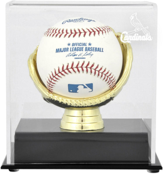 Cardinals Gold Glove Single Baseball Logo Display Case-Fanatics