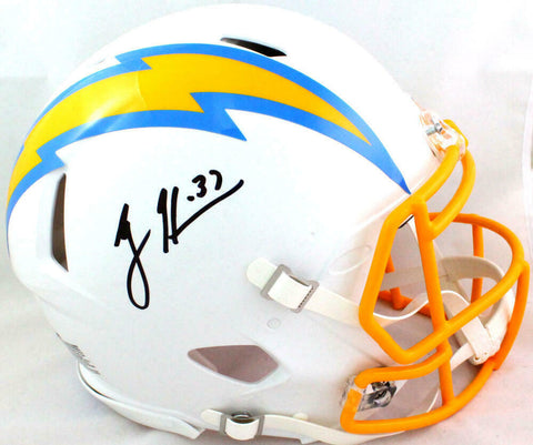Rodney Harrison Autographed Chargers Authentic FS Speed Helmet- Beckett W *Black