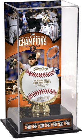 San Francisco Giants 2014 WS Champs Gold Glove Baseball Display Case w/Image
