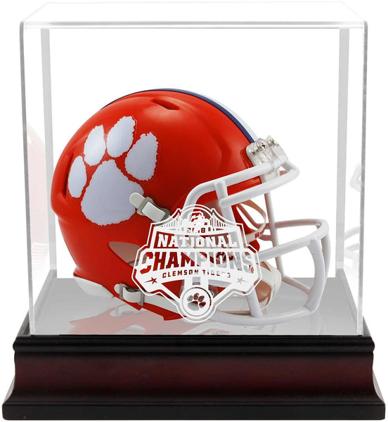 Clemson College Football Playoff 2018 National Champs Mini Helmet Display Case