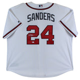 Braves Deion Sanders Authentic Signed White Majestic Coolbase Jersey BAS Witness