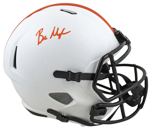Browns Baker Mayfield Signed Lunar Full Size Speed Rep Helmet BAS Witnessed